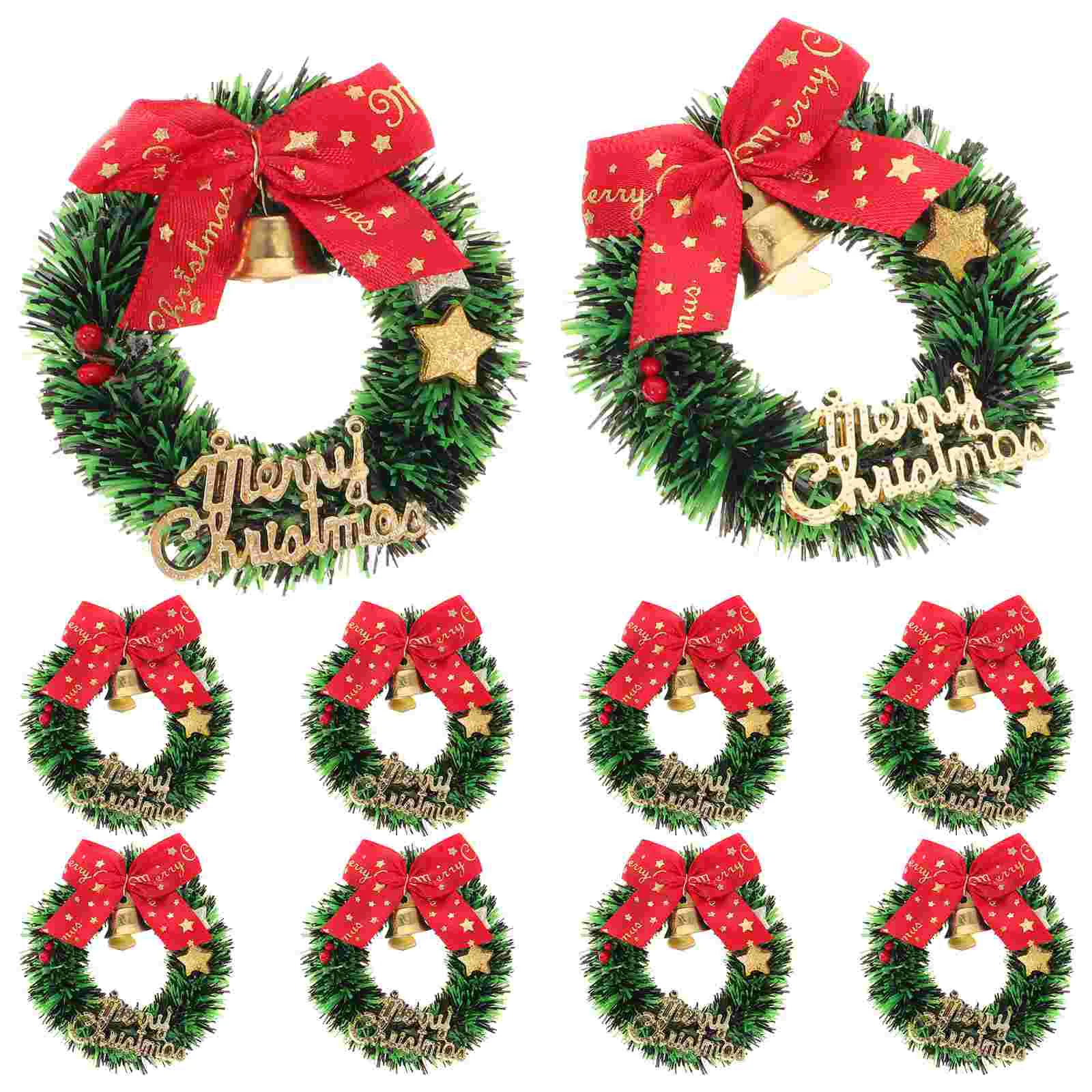 

Wall Decoration Christmas Tree Wreaths Dining Table Decorations Miniature Simulated Furniture Ornament Bow Plastic Front