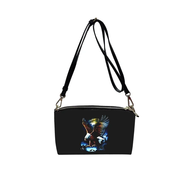 eagle painting PU Crossbody Bag 2023 New Women's Fashion Shoulder Bag Minimalist Small Square Bag for Women