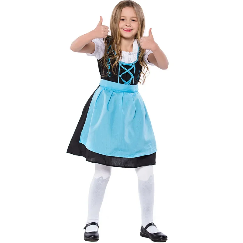 Girl Oktoberfest Costume for Kids 4 6 8 10 12 16Y Fantasy Beer Girl Cosplay Children Carnival Halloween Party Fancy Dresses Up