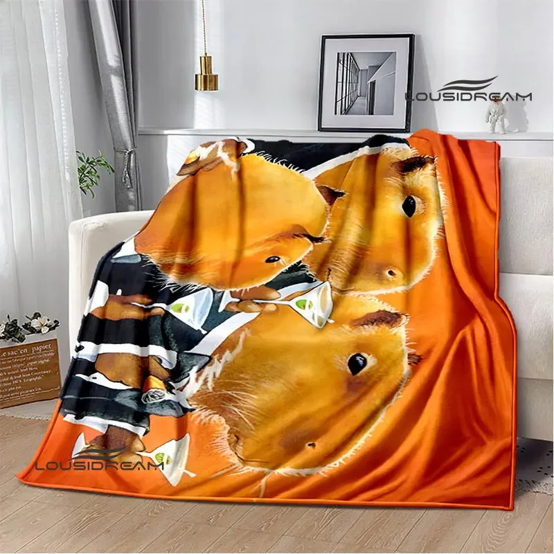 The Capybara Club Anime blanket throw cubre cama Warm blankets for beds Picnic blanket birthday gift 6