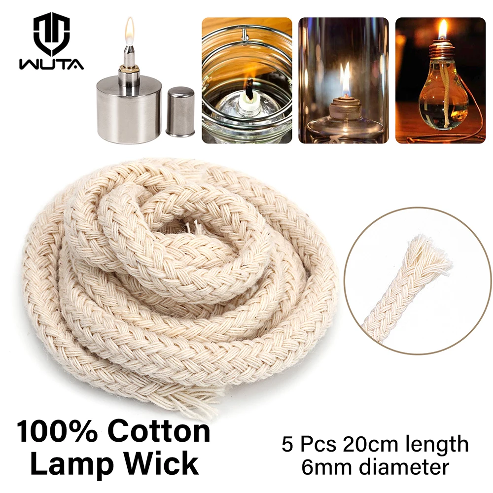 Cotton Lamp Wick 5Pcs 20cm for Alcohol Burner Biology Chemistry Dental Lab Lamp With Wick Leather Craft Heating Tools leather tools leather craft tools leather craft tool