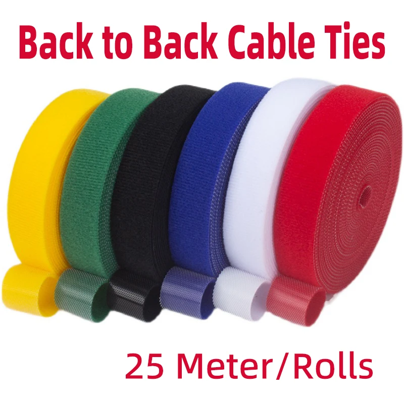 25 м/рулон 10/12/15/20/25/30/50 мм, органайзер для кабеля USB, устройство для сматывания кабеля, нейлоновые свободные режущие стяжки, шнур, кабельные стяжки
