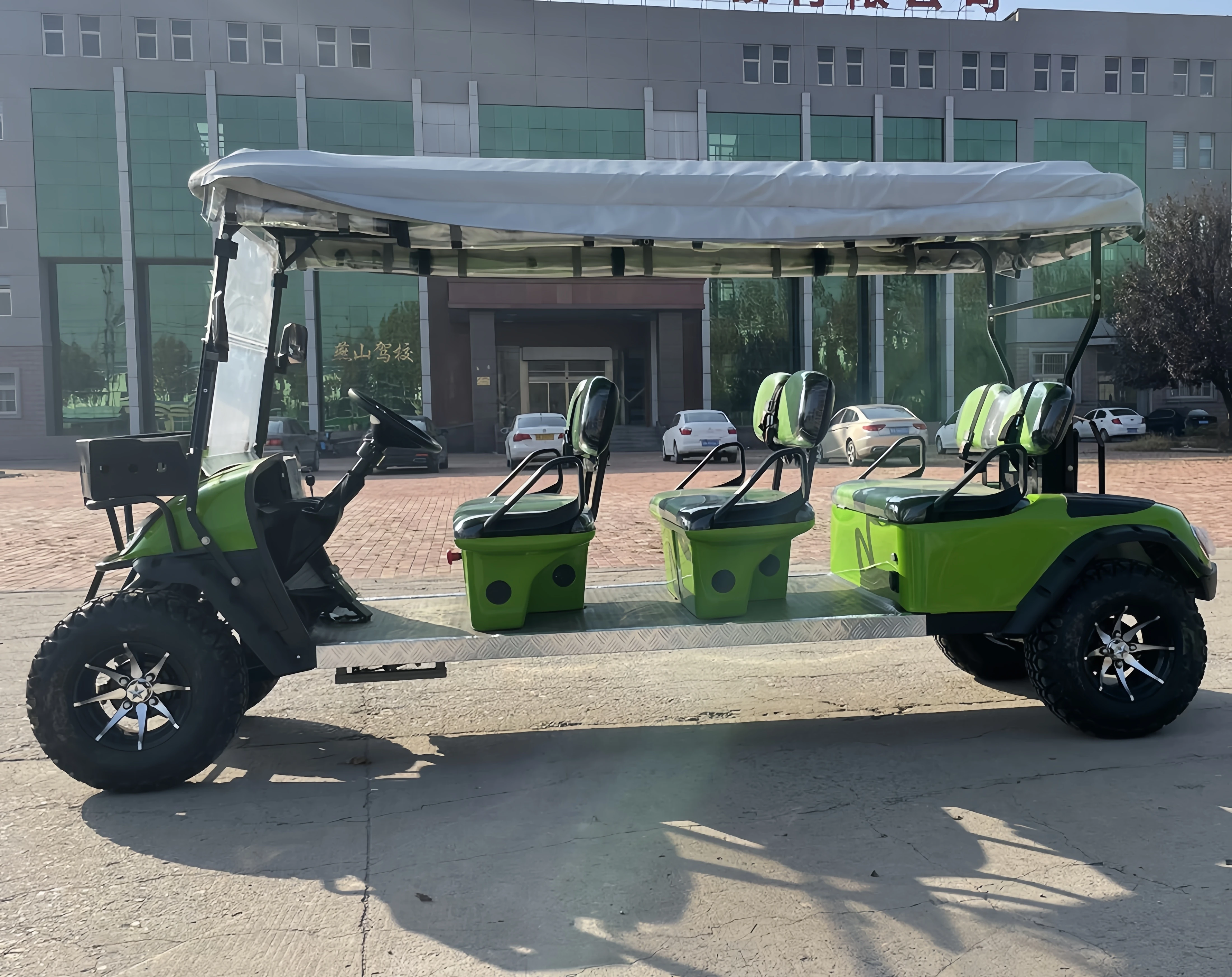 factory discount price for six seater (4+2) electric club car, off-road vehicle, electric or gas golf cart