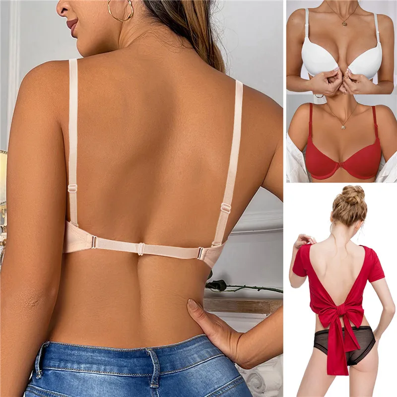 High Quality Women Lingerie Backless Bras A B Cup 1/2 Plunge