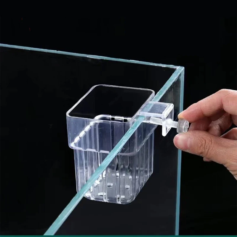 Transparent Hanging Aquarium Plant Holder for Aquatic Cultivation and Decoration