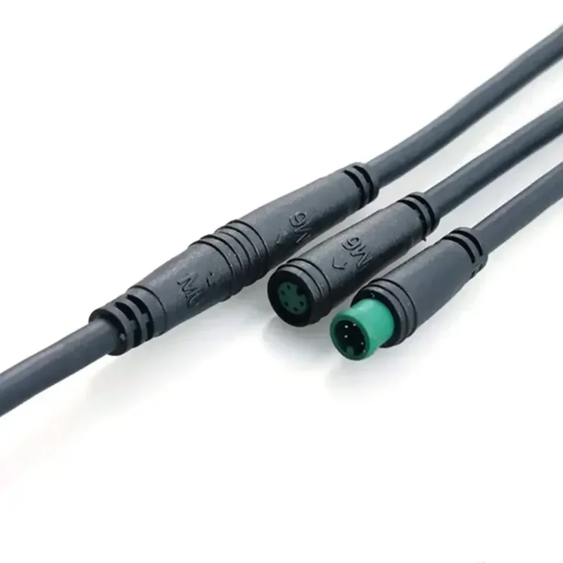 E-bike Shaped Connector 2/3/4/5/6 Pin Cable Waterproof Connector Signal Line Extension Cable For Bafang Electric Bicycle Cycling - Foto 2
