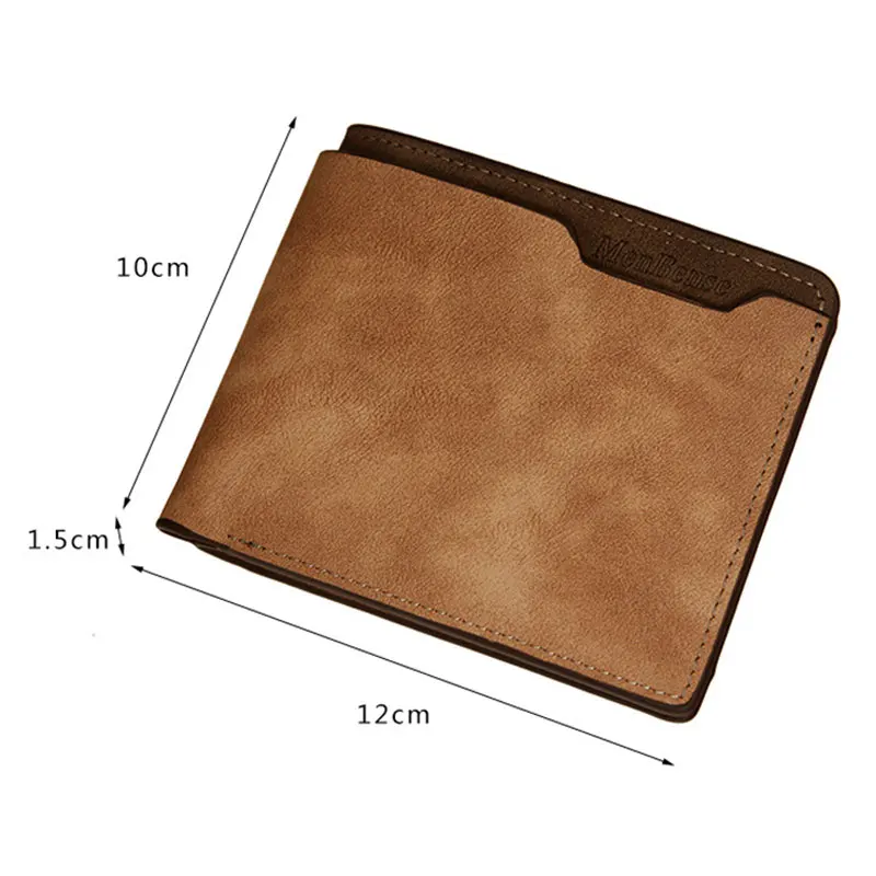 Luxury Men's Wallet PU Leather Card Holders Wallets for Male Short Men Purse Portable Foldable Vintage Billfold Billetera Hombre 6