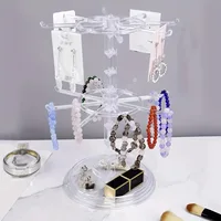 1 pièce, support à bijoux rotatif multicouche, présentoir à colliers, support de rangement de bijoux, support suspendu pour bracelets 2