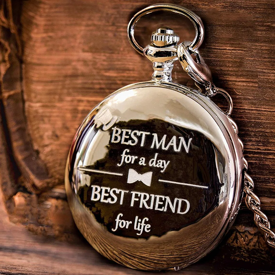 Exquisite Best Man Gift Best Man for a Day Quartz Pocket Watch Men Fans Souvenir Gifts with 80cm Neck Chain Watch quartz watch pocket watch