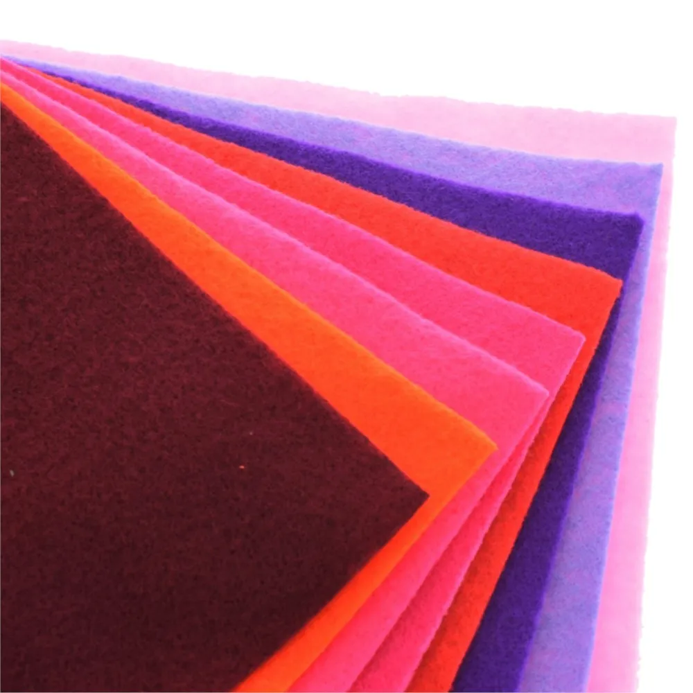 Chainho,Polyester Non Woven Soft Felt Fabric,Thickness:1mm,DIY Sewing Quilting Material,42 Pieces Bundle,15x15cm/Piece,25SF1