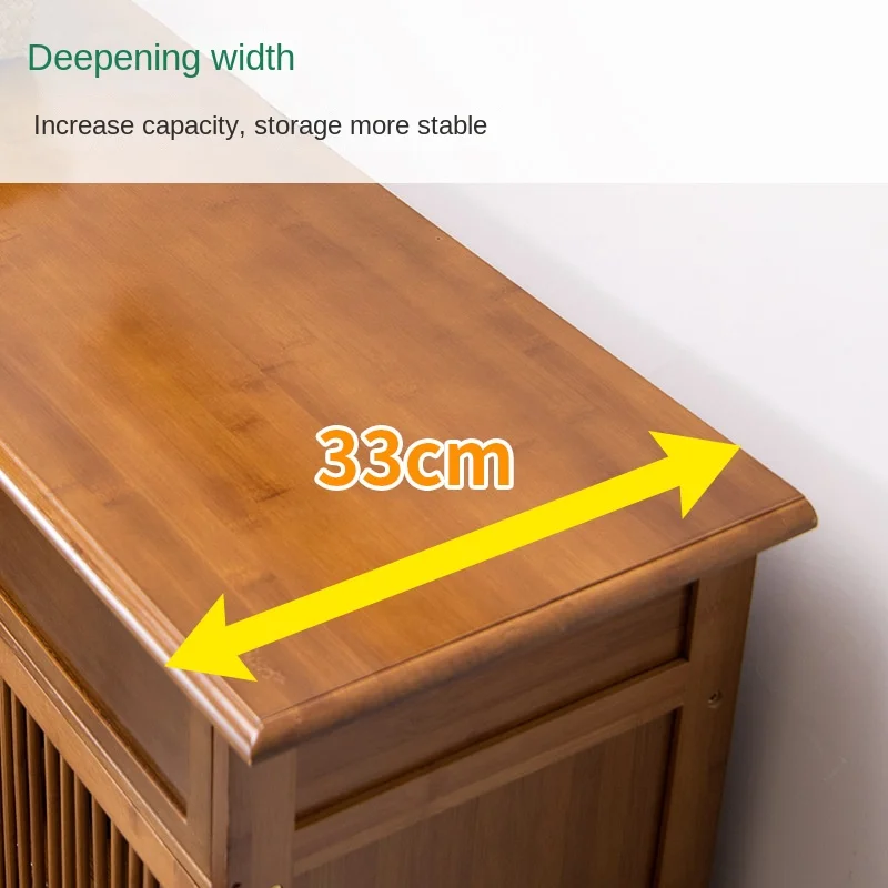 Bamboo Multi-Layer Shoe Cabinet for Entryway 6