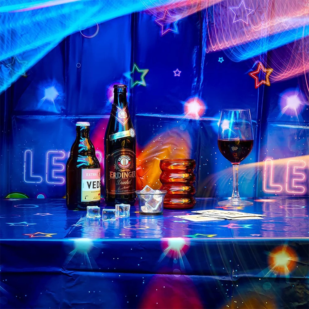 Description Picture 4 of itemGlow Party Decoration Tablecloth Light Fluorescent Neon Latex Balloons Napkins for Let's Glow Birthday Disco Neon Party Supplies