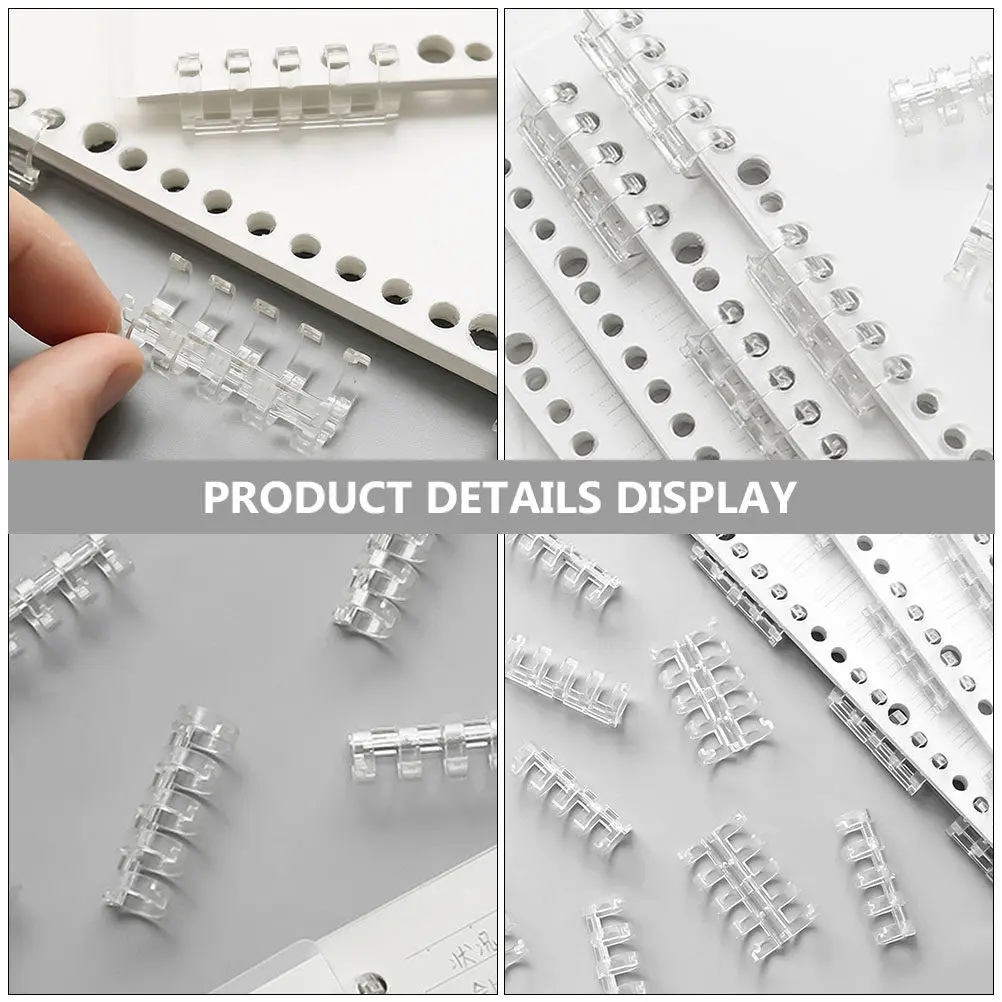 10개입 광택 플라스틱 루즈리프 바인더 세트, 오래가는 분할형 바인더 (스크랩북, 북, 저널, 창의적인 문구류용)