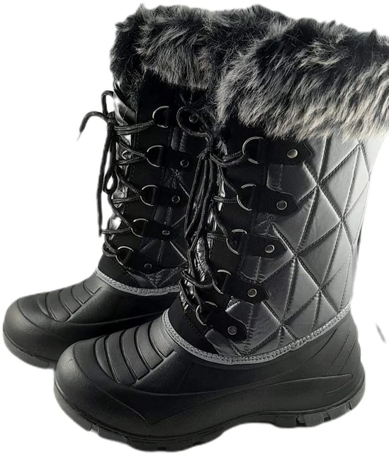 Botas 2k Para Nieve, Descansos Invierno Mujer - Negro Y Plata - Talla  37,botas Nieve Mujer, Botas Negras - Botas - AliExpress