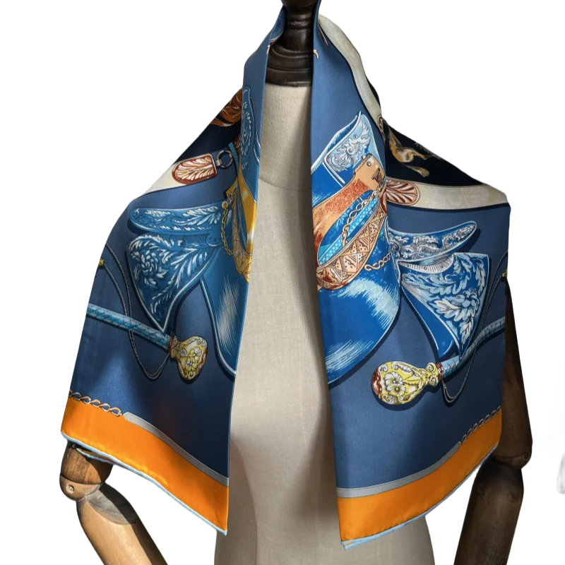 

2024 100% шелк саржевый оранжевый шарф 16 мм Высококачественная шелковая накидка на голову шарф на шею для женщин подарок для женщин