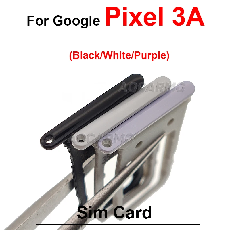 SIM Card Holder Tray Replacement - Black, White, Purple, Pink, Gold