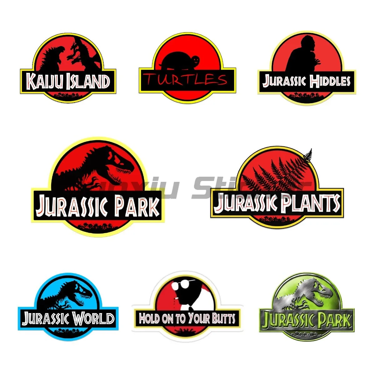Jurassic Park Logo Car Stickers Retro Car Sticker Waterproof For 