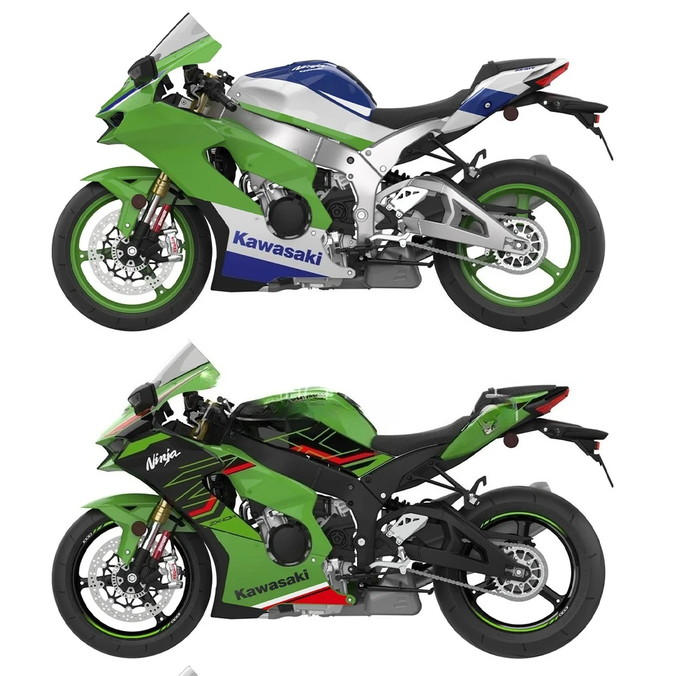 MENG 1/9 カワサキ Ninja ZX-10R メタルフロントフォーク付 MENG Kawasaki Ninja ZX-10R Motorcycle 1/9 MT-007 Plastic