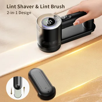 Rechargeable Fabric Shaver Electric Lint Remover with Digital Display Sweater Shaver Lint Shaver for Clothing Blanket 1