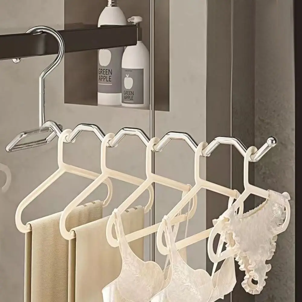 Multi-function Folding Clothes Hanger Single Pole Portable Stainless Steel Coat Hanger Balcony Bedroom Indoor Household Use 3