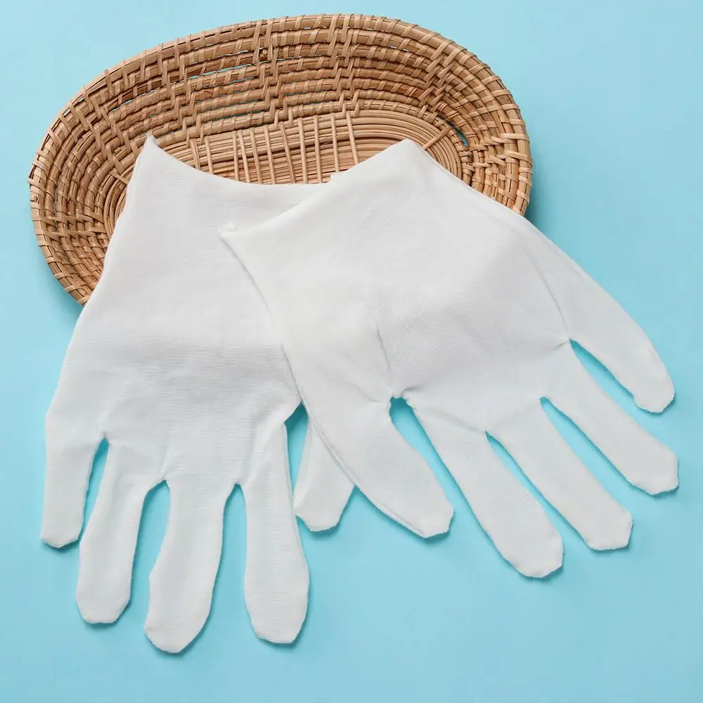 For man woman wenvian quality inspection gloves of medium and thick label of thick work cotton white work safe cotton