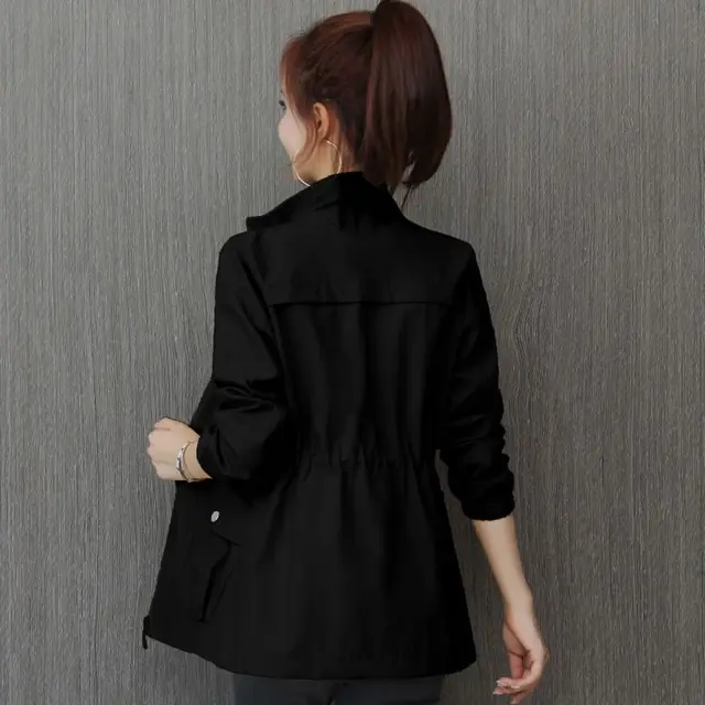 Women's Short Jacket 2023 Spring Autumn New Casual Windbreaker Stand