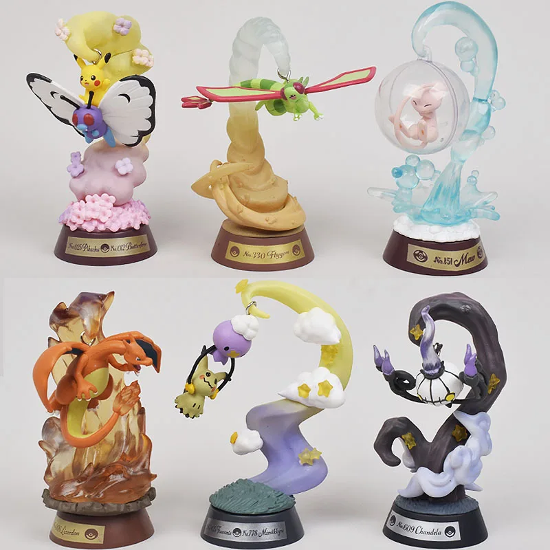 Blind Box Pokemon Bikachu Charmander Anime Figure Kawaii Doll Toys Swing Caja Ciega Mystery Action Figures Decor Giocattoli Per Bambini Regali