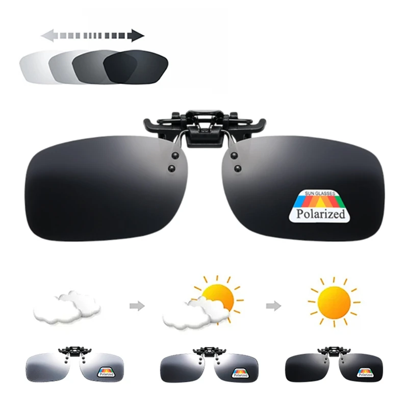 Sunglasses Clip Polarized Sun Glasses Clips Outdoor Anti Glare Fishing Driving Sunglasses Clip Night Vision Goggles Fish Gear