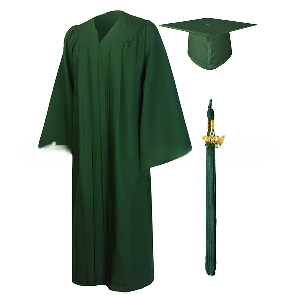 Graduation Gown Set Unisex Graduation Costume For High School And Bachelor Man Women Graduation Gown Soft Matte Gown Hat Tassel Set