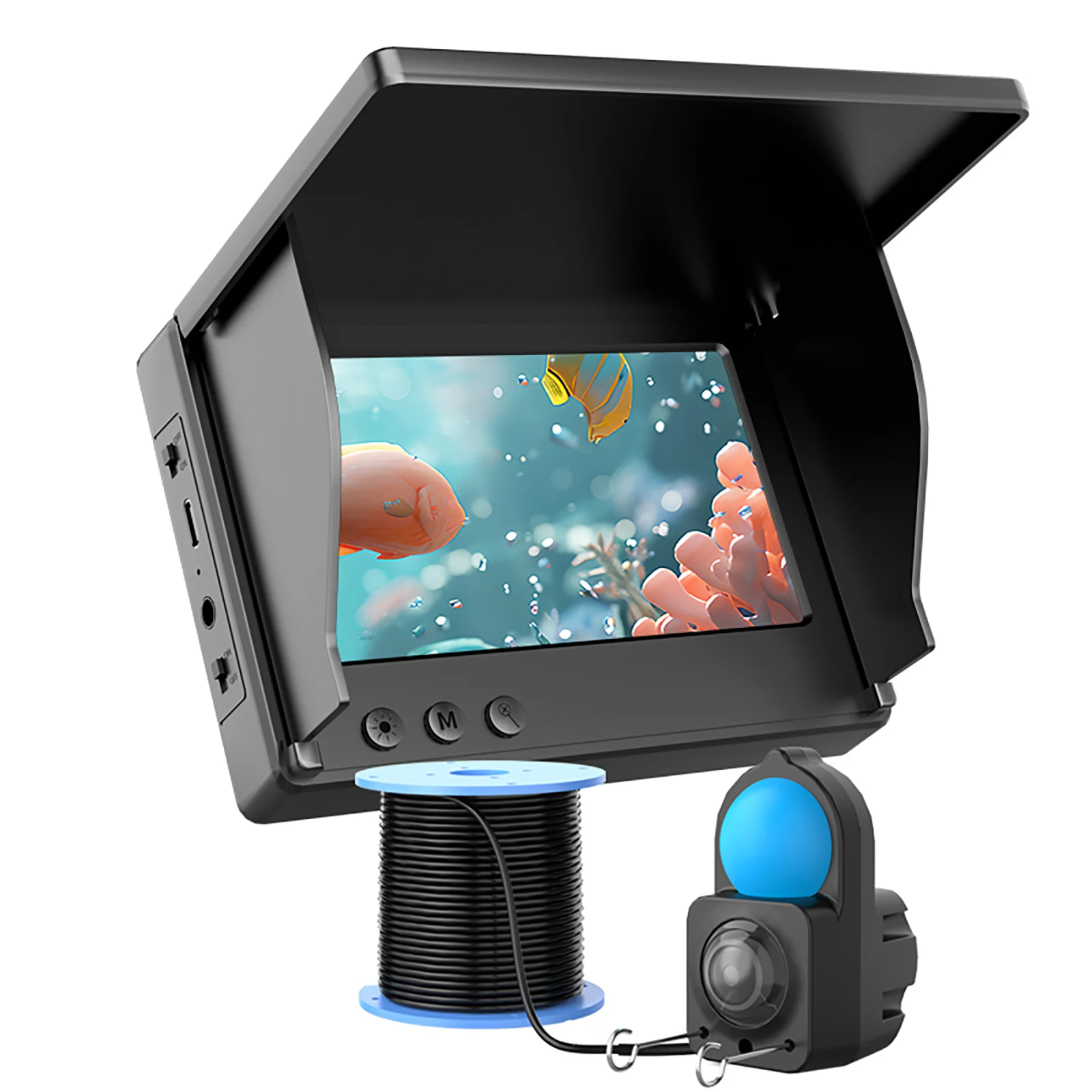 Caméra pêche sous-marine portable 4.3 pouces HD vision nocturne détecteur poissons lac bateau glace