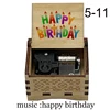 creative color print Music Box music happy birthday mechanical Musical Box Decorative Boxes kids wife girlfriend Birthday Gift 6