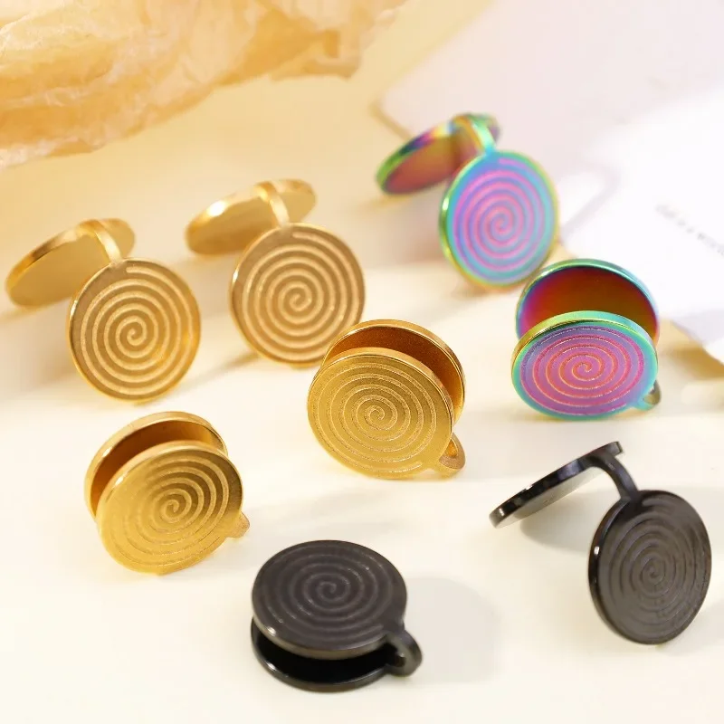 for Swelling Pressure Earrings Non Piercing Earrings Stainless Steel Keloid Pressure Earrings Black Color Jewelry Accessories 3