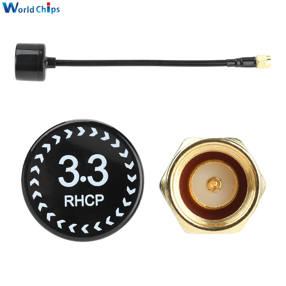 Antenne SMA 160mm 4.5dBi 3.3GHz pour Drone FPV - Gain Elevé