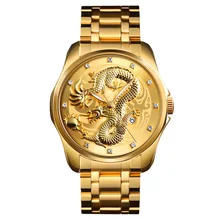  New Arrive Fashion Stainless Steel Gold Color Quarzt Watches Clock Luxury Waterproof Wristwatch Relogio Gifts 