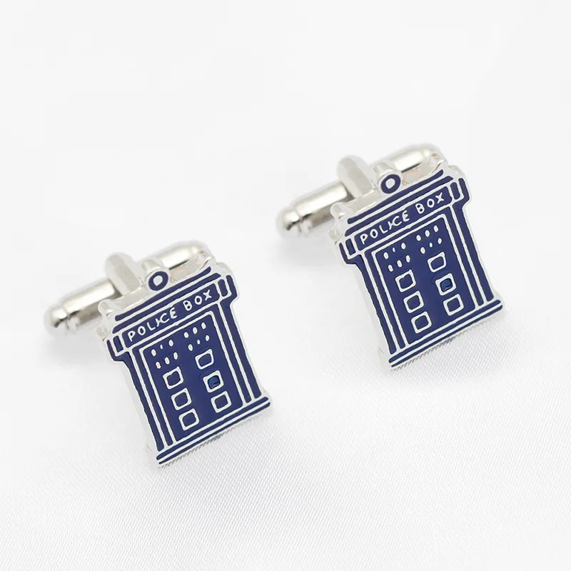 

Fahion Simple Phone Booth Cufflinks Creative Men's Shirt Sleeve Studs for Business Wedding Party Personalized Accessories Gifts