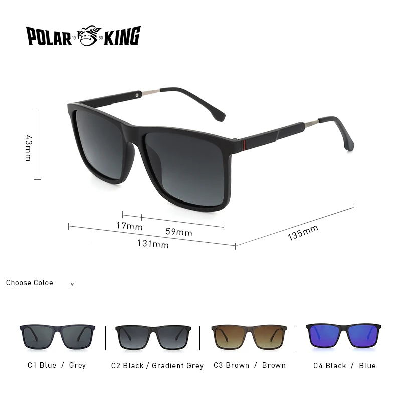 Polarking Men Vintage Mix Material Polarized Sunglasses Classic Brand Sun glasses Coating Lens Driving Eyewear For Men/Women 483