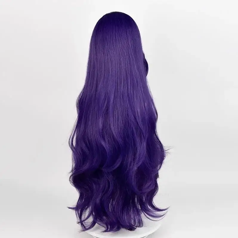 Parrucca per cosplay Rarity, parrucca lunga con onde ricce, parrucca viola scuro, parrucche per cosplay anime, parrucche sintetiche resistenti al calore - immagine 4