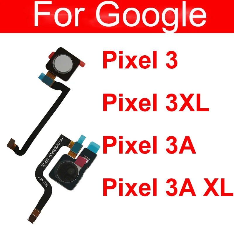 Fingerprint Sensor Menu Button Flex Cable For Google Pixel 3 3XL 3A 3AXL Touch Home Side Button Flex Cable Replacement Parts