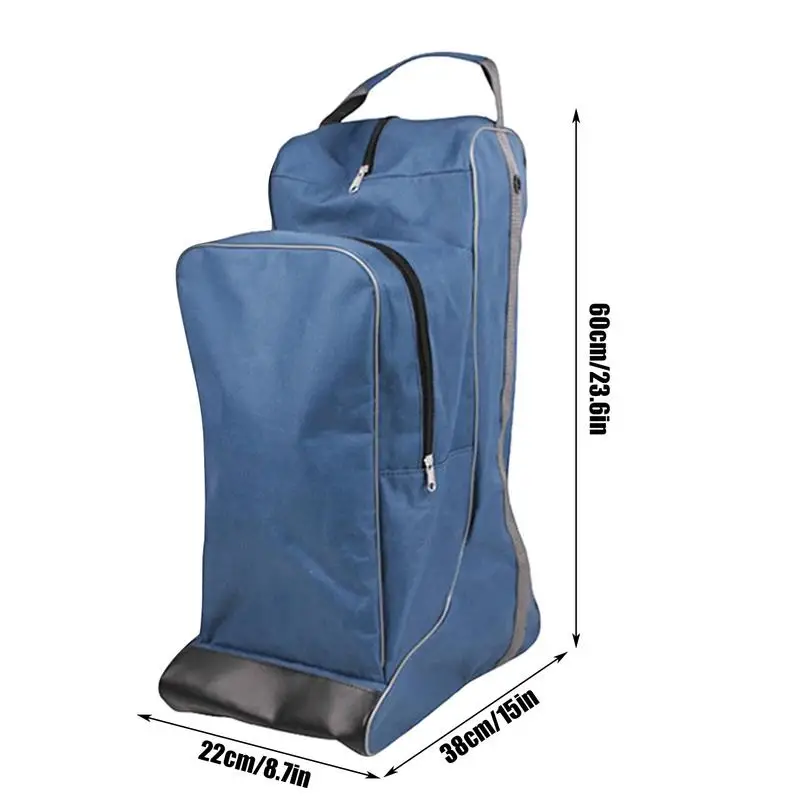 Horse Riding Boot Bag Multifunctional Large Capacity Tall Boot Bag Weatherproof Boots Pouch Portable Riding for Travel