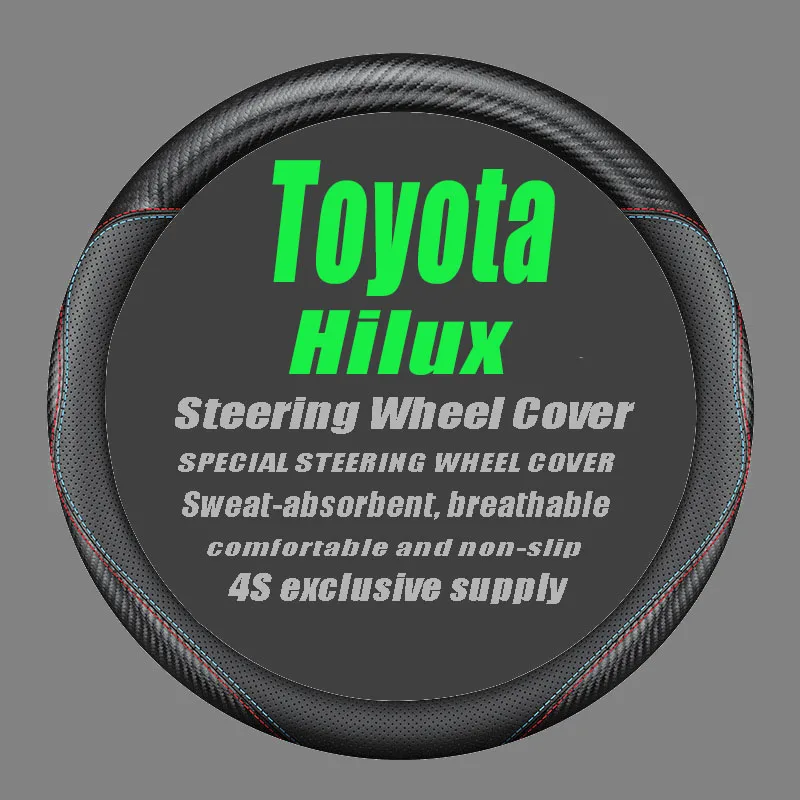 For Toyota Hilux Steering Wheel Cover Leather 2012 Invincible 50 2014 2015 Tonka 2017 Revo Rocco