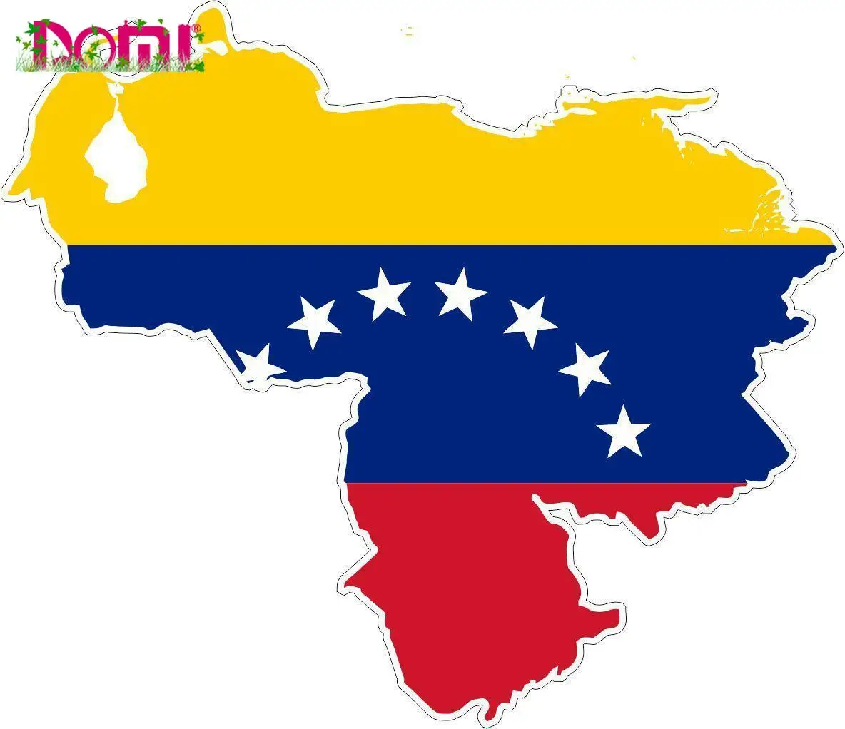 Domi For Car Sticker Moto Map Flag Vinyl Outside Wall Decal Macbbook Venezuela Parabrezza Paraurti Moto Casco Decalcomania