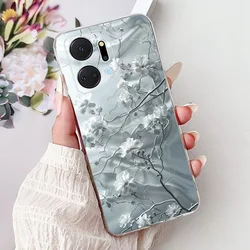 Stylish Painted Soft Silicone Phone Case Cover - Fashionable Design for Honor X7a (6016)