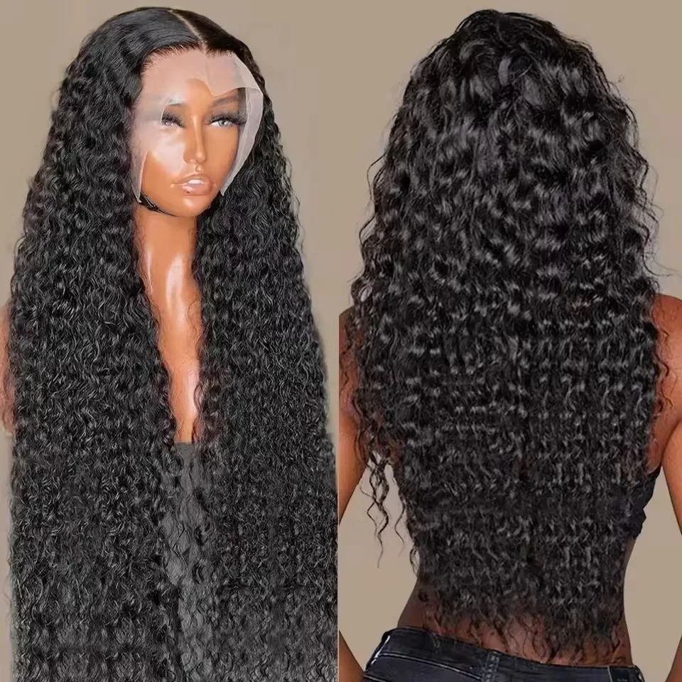 200 Density 13x4 13x6 Hd Transparent Loose Deep Wave Lace Frontal Wig Brazilian 30 40 Inch Curly Lace Front Wigs For Black Women 2