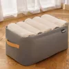 Clothes Storage Basket Fabric Storage Box with Metal Frame Orgainzer Bins Closet Clothes Wardrobe Shelf Storage Box 5