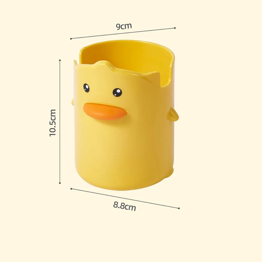 Creative Cartoon Little Yellow Duck Pen Holder Student Stationery Storage Box Children Bathroom Waterproof Toothbrush Holder pen holder pen and brush holder