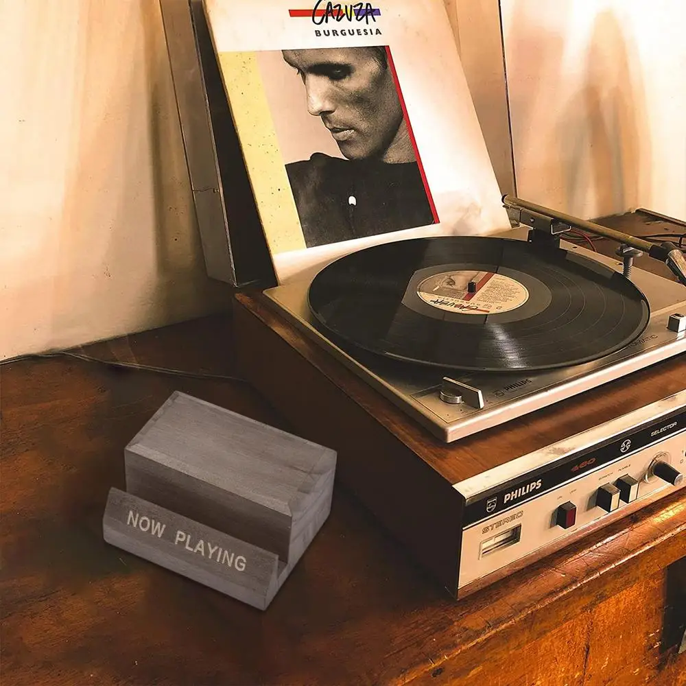 Description Picture 5 of itemCD LP Record Stand Wooden VinylRecord Display Wall Mount Record Shelves Now Playing LP Storage Stands For Home Decor Ornaments