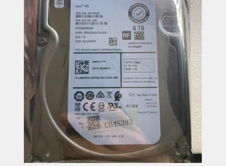 For 092MDW ST8000NM0205 8T SATA 3 5 enterprise hard drive