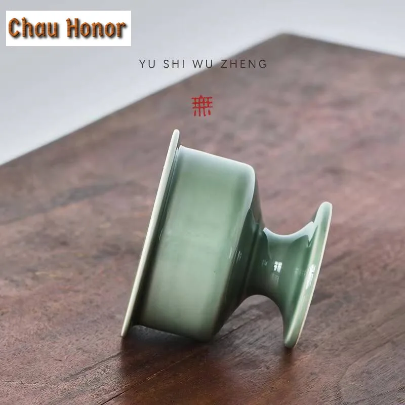 Yue Kiln Celadon High Foot Incense Holder Vintage Stand for Incense Mosquito Coil Holder Smell Distributor Chinese Tea Set Gift