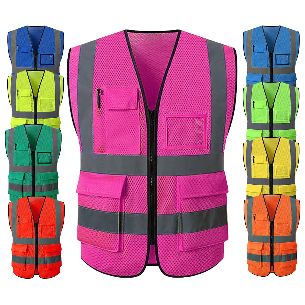 HiViz Gilet Réfléchissant Sécurité Trafic Haute Visibilité Police Veste  Workwear