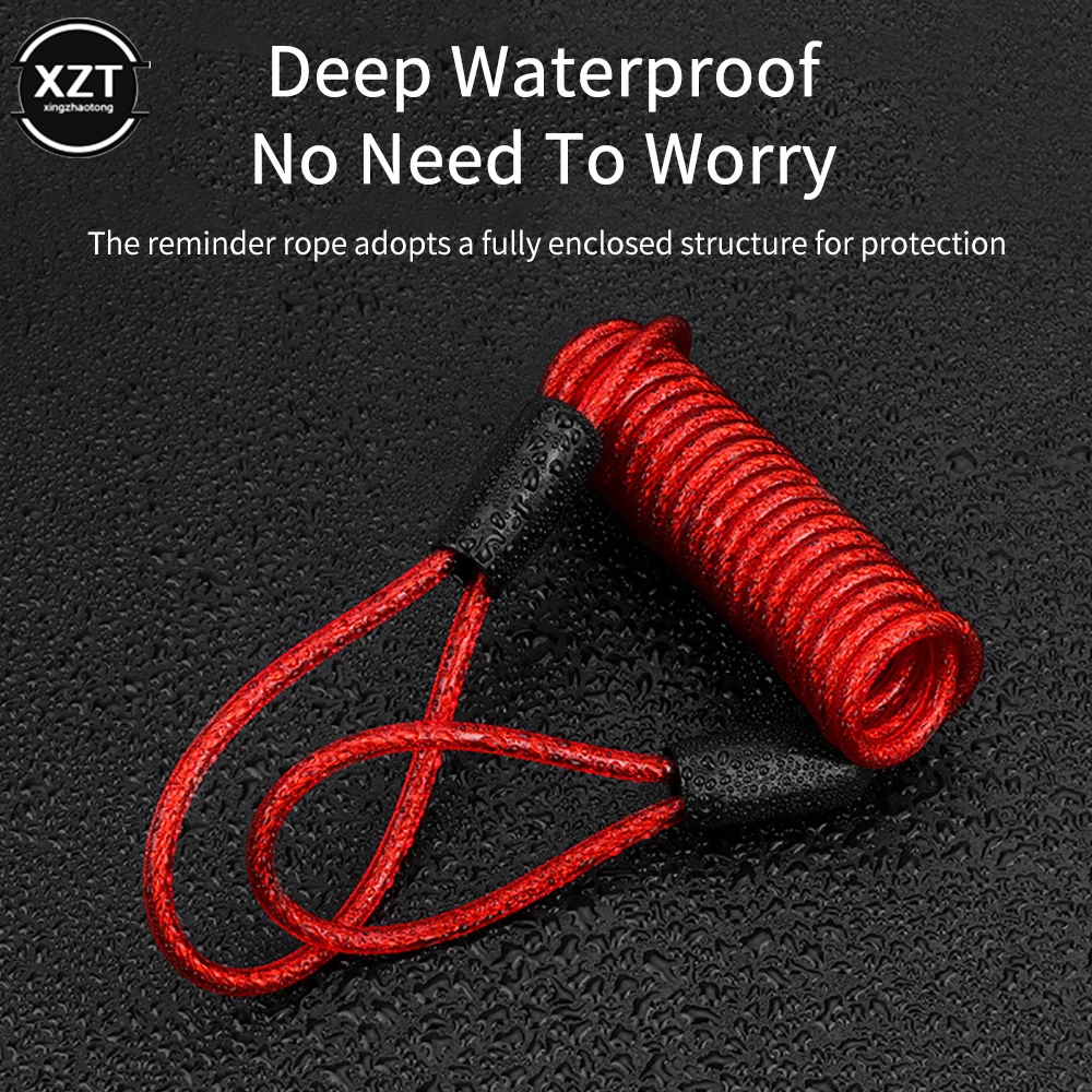 Motorcycle Lock Motorcycle Disc Lock Motorcycle Disc Brake Lock Motorcycle Disc Lock Reminder Cable 120cm Alarm Disc Lock Security Anti Thief Motorbike Motorcycle Wheel Disc Brake alarm lock & bag and Reminder Spring Cable
